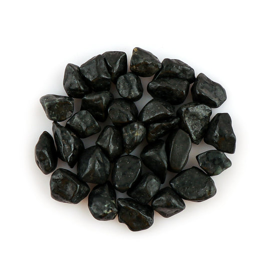 CRYSTALIS 100cts Natural Black-Agate Polished Raw Crystals, Loose Gemstone Wholesale Bulk Rough Jewelry Making Supply, Chakra And Healing Raw Stones, Wire Wrapping, DIY, Tumbling, Gem Collection