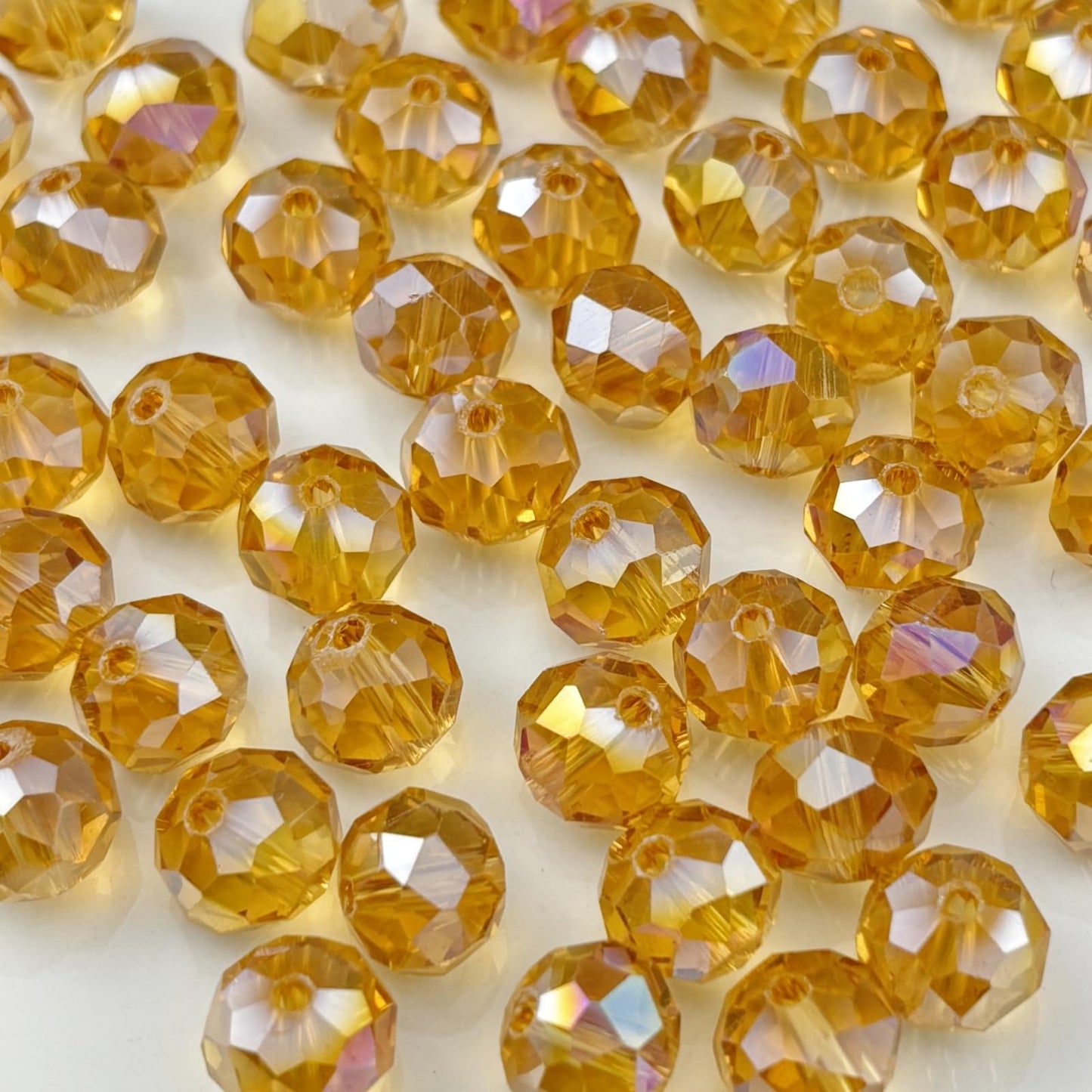 YHYPOCI 500pcs 3mm Crystal Glass Beads for Crafts Faceted Rondelle Glass Beads for Jewelry Making Crystal Spacer Beads for Necklaces Bracelets Earrings DIY Craft(Gold Champagne AB)
