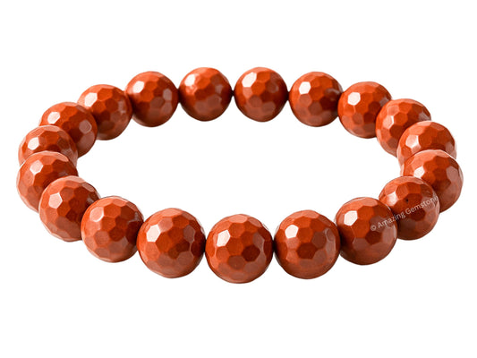 Amazing Gemstone Red Jasper Bracelet for Women - Chakra Mens Bracelet Protection Crystals and Healing Stones - Blessing Bracelet Spiritual Meditation Gift Christmas Stocking Stuffers