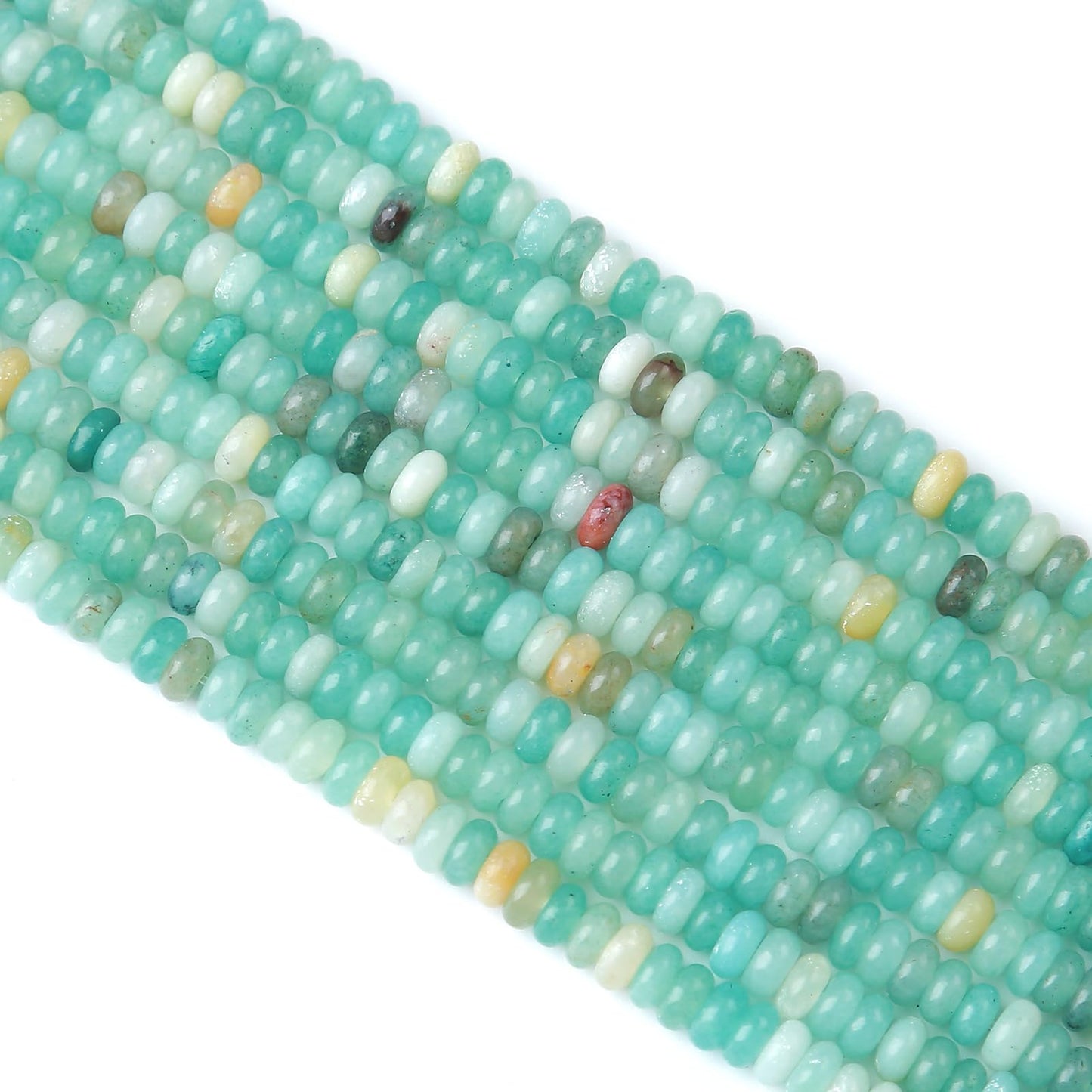 2x4MM 150PCS Amazonite Tube Rondelle Abacus Disk Spacer Loose Beads for Jewelry Making