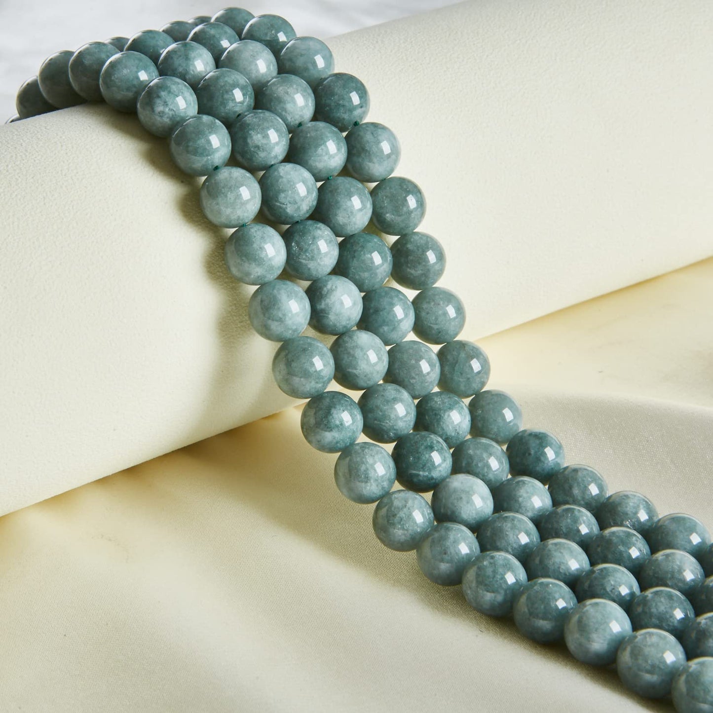 100pcs 10mm Burmese Jade Beads Natural Gemstone Beads Round Loose Beads for Jewelry Making