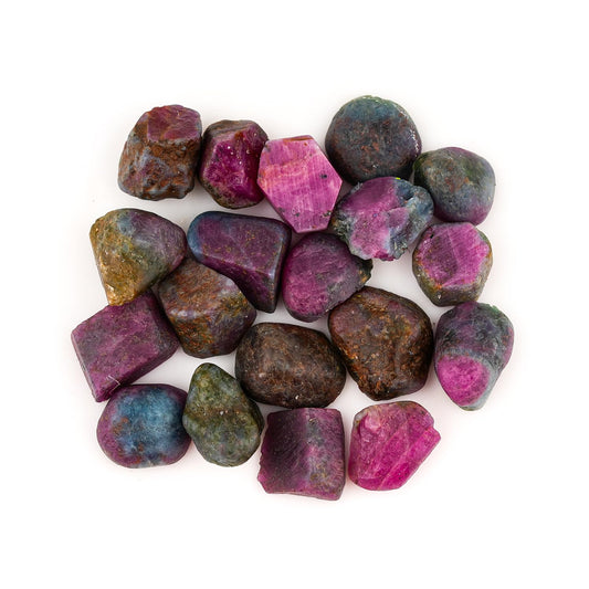 ColouredRocks 50 carats Ruby Kyanite Crystals, Raw Stones, Rough Gemstones, Jewelry Making Supply, Cabbing, Polishing, Cutting, DIY, Crafts (16-18pcs) (5-10mm)