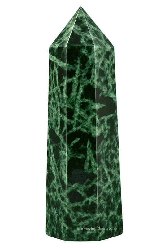 Amazing Gemstone Flower Stone Crystal Towers - Natural Healing Crystal Point Obelisk for Reiki Healing and Crystal Grid (3 Inch)