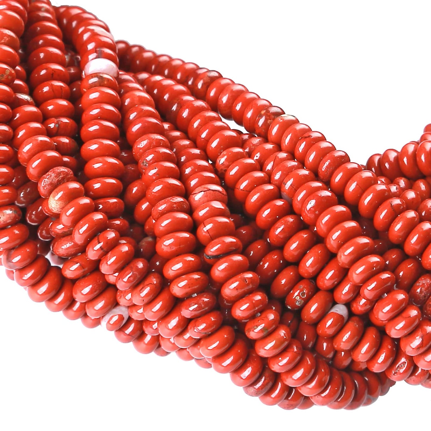 2x4MM 150PCS Chinese Red Jasper Tube Rondelle Abacus Disk Spacer Loose Beads for Jewelry Making