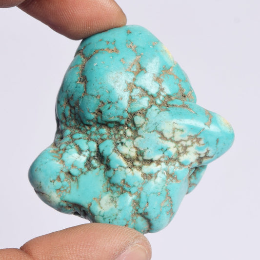 GEMHUB Rough Turquoise Crystal Gem 344 Ct Natural Uncut Blue Turquoise Rock Mineral Gemstone BR-629