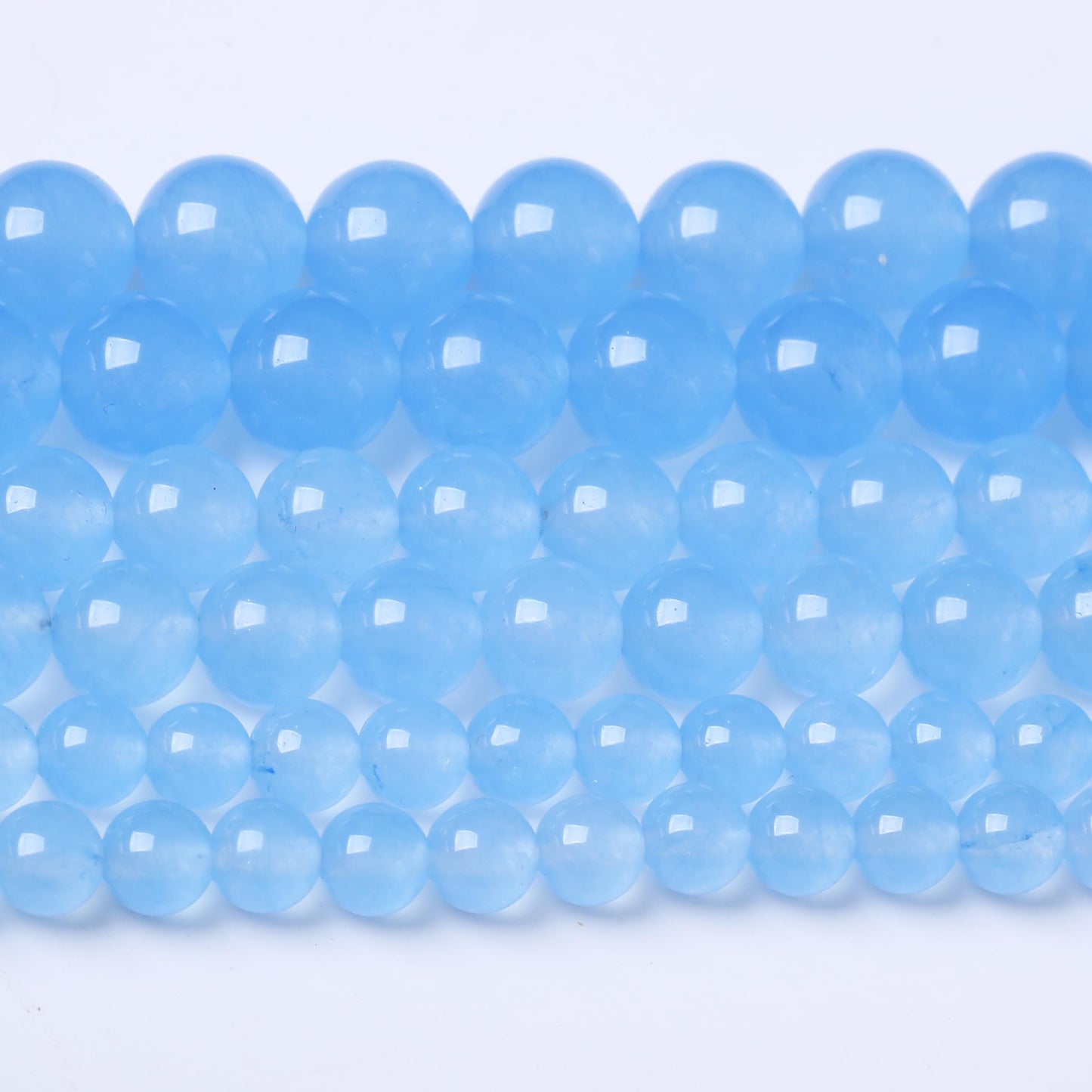 Marine Blue Jade Marrow Stone Beads for Jewelry Making DIY Bracelet Necklace Jewelry Making 1 Strand 15.5inch 35PCS 10MM