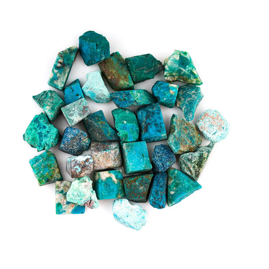 ColouredRocks 100 carats Blue Opalina Crystals, Raw Stones, Rough Gemstones, Jewelry Making Supply, Cabbing, Polishing, Cutting, DIY, Crafts (30+pcs) (8-12mm)