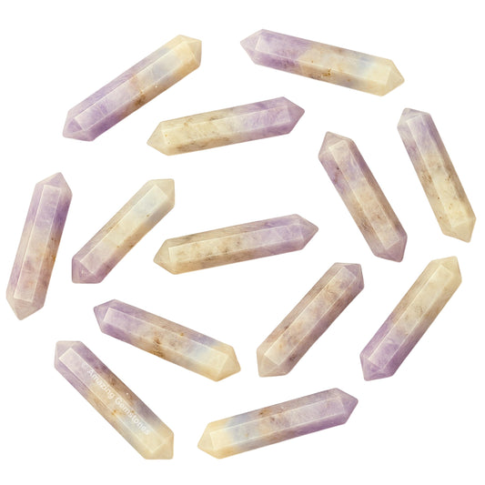 Amazing Gemstone Hackmanite Crystal Points Bulk Healing Crystals - Pack of 3 Double Terminated Healing Wand Point Bulk Crystals for Crafts, Crystal Grid - Premium Crystals for Beginners Gifts