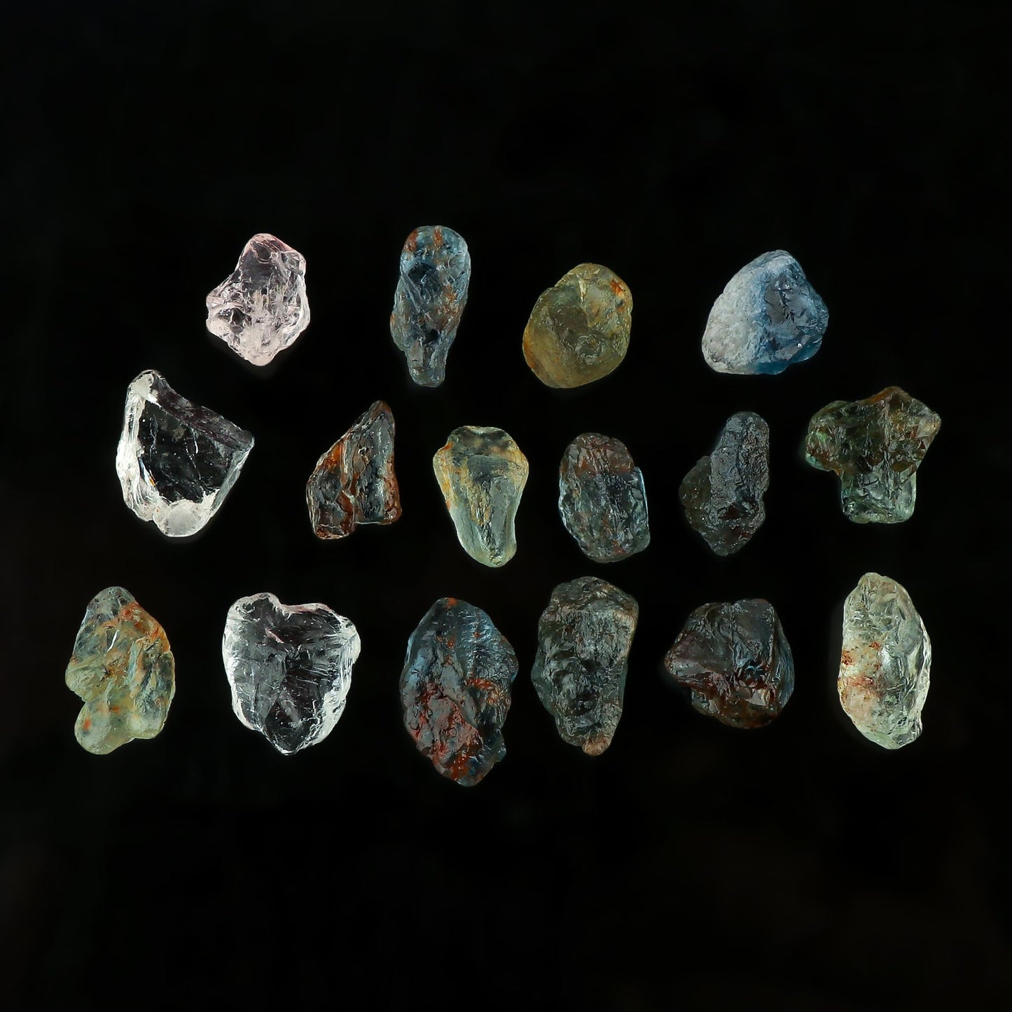 CRYSTALINES 50cts, Wholesale Natural Raw Aquamarine Gemstone, Tiny Junky Rough Stones Lot, Bulk Loose Supplies, DIY Crafts, March Birthstone, Chakra Healing Crystals, Gem Collection, 16-18pcs