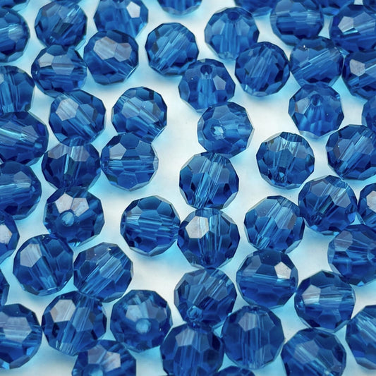 YUEXIGO 400pcs 3mm Round Crystal Glass Beads for Jewelry Making, Faceted Crystal Glass Spacer Beads for Bracelet Earring Necklace DIY Craft(Peacock Blue)