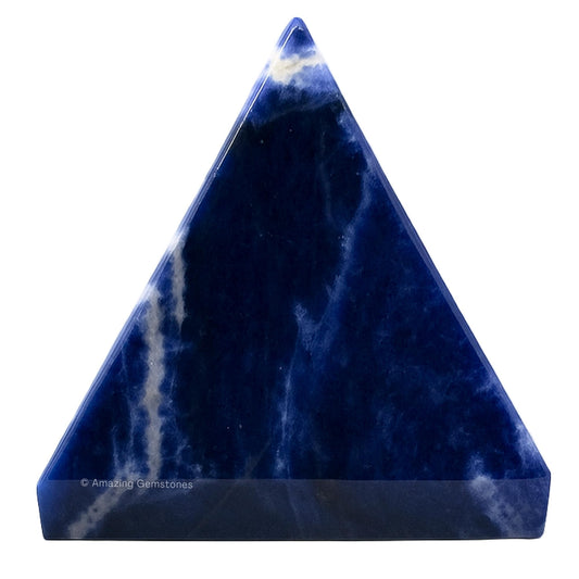 Amazing Gemstone Sodalite Pyramid Crystal Healing Stones - 1" Great Pyramid Figurine of Natural Stone Pyramid for Meditation, Reiki, Chakra Balancing and Crystal Pyramids Grid