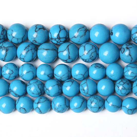 4MM 86PCS Blue Turquoise Spacer Loose Beads for Jewelry Making DIY Bracelet Necklace