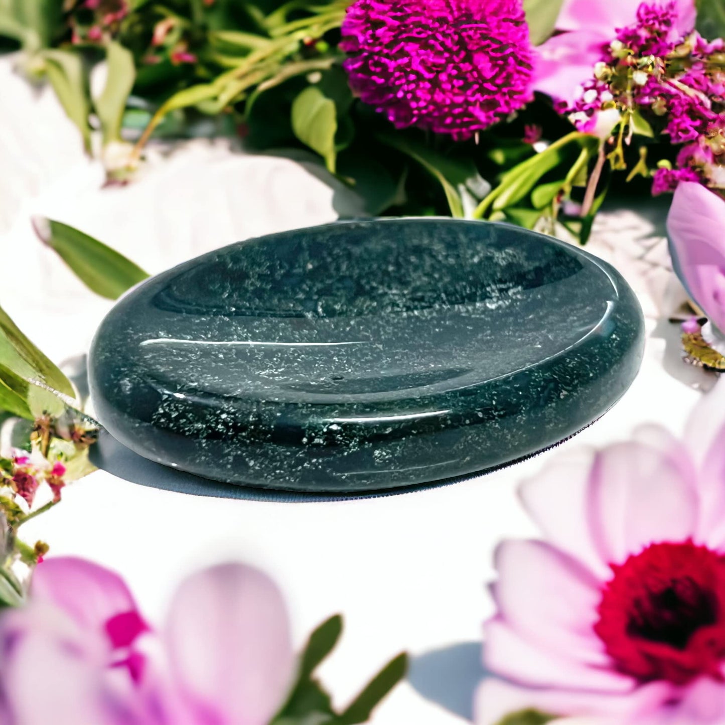 Anaya Agate Moss Agate Worry Stones Certified Crystal Thumb Worry Stone for Anguish, Relaxing and Soothing Balance Stones for Meditation, Stress Relief Crystals and Healing Stones for Men, Women