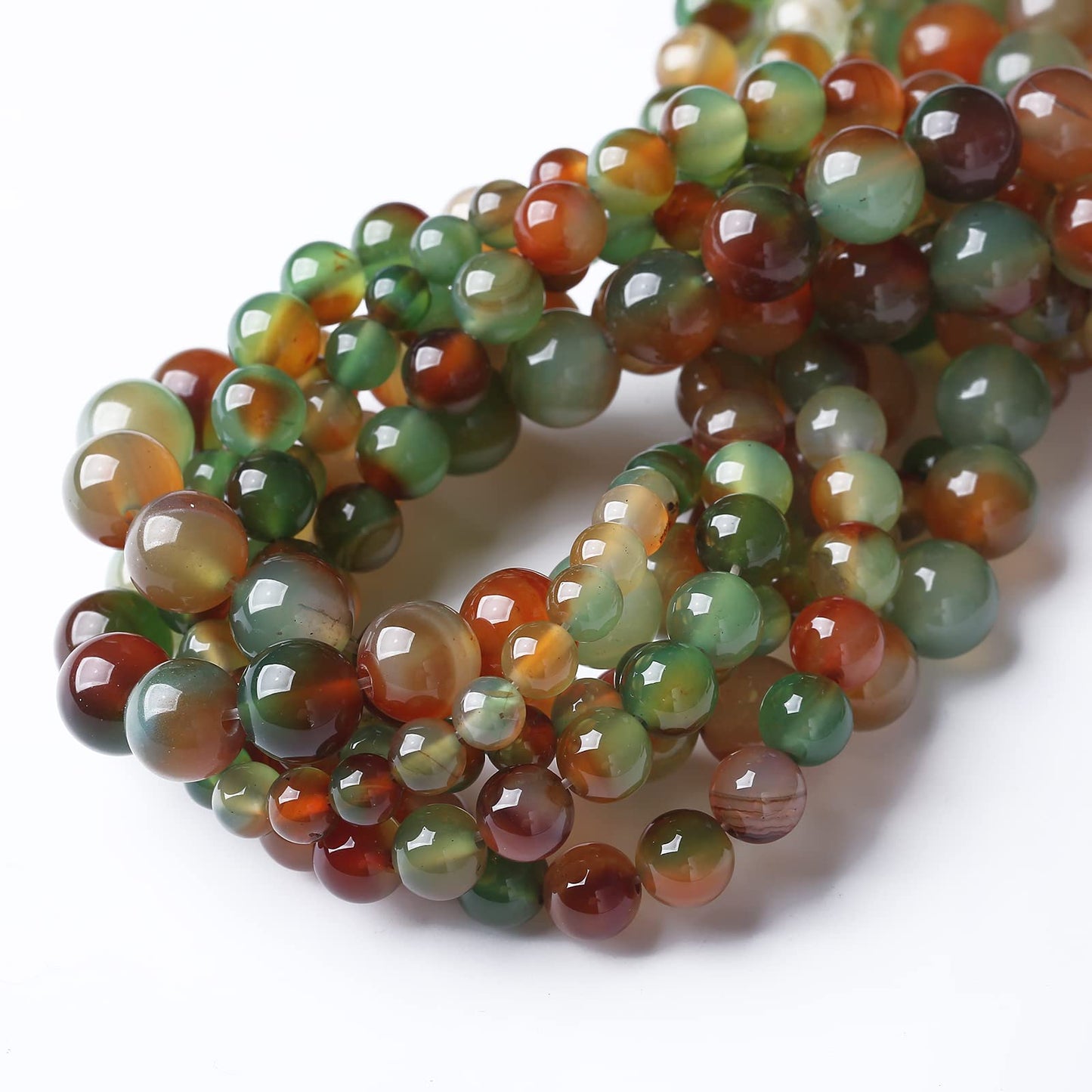 36PCS 10MM Natural Peacock Agate Stone Beads Energy Healing Beads for DIY Jewelry Bracelet Necklace Making for Jewelry Making15Inch