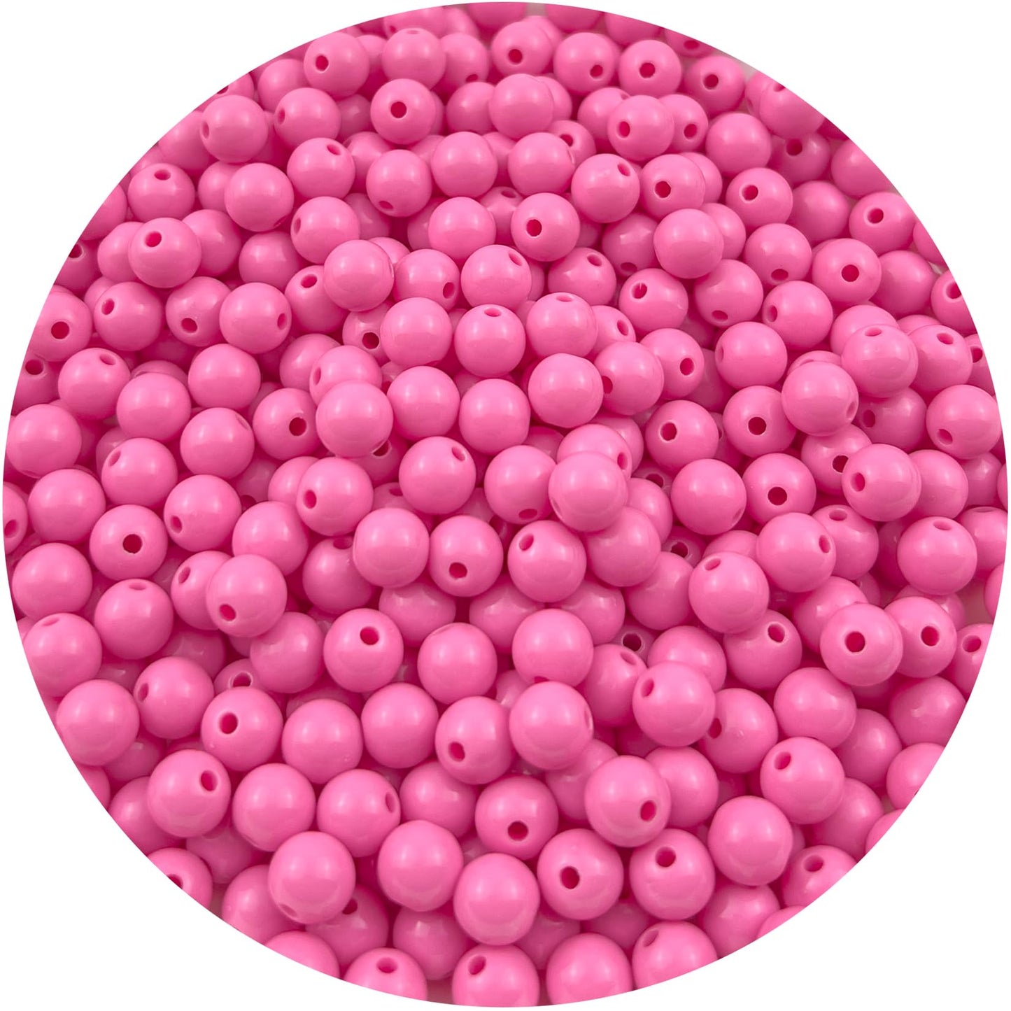 Mulutoo 200Pieces 10MM Acrylic Round Beads Round Acrylic Balls Chunky Beads Smooth Spacer Plastic Pastel Beads Craft Beads for Necklace and Bracelet Making Crafting Supplies(181-light Rose red)