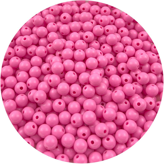 Mulutoo 200Pieces 10MM Acrylic Round Beads Round Acrylic Balls Chunky Beads Smooth Spacer Plastic Pastel Beads Craft Beads for Necklace and Bracelet Making Crafting Supplies(181-light Rose red)