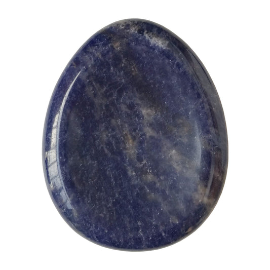 Bacatgem Natural Sodalite Water Drop Chakra Thumb Worry Stone,Stress Relax Healing Reiki Crystal Pocket Palm Stones