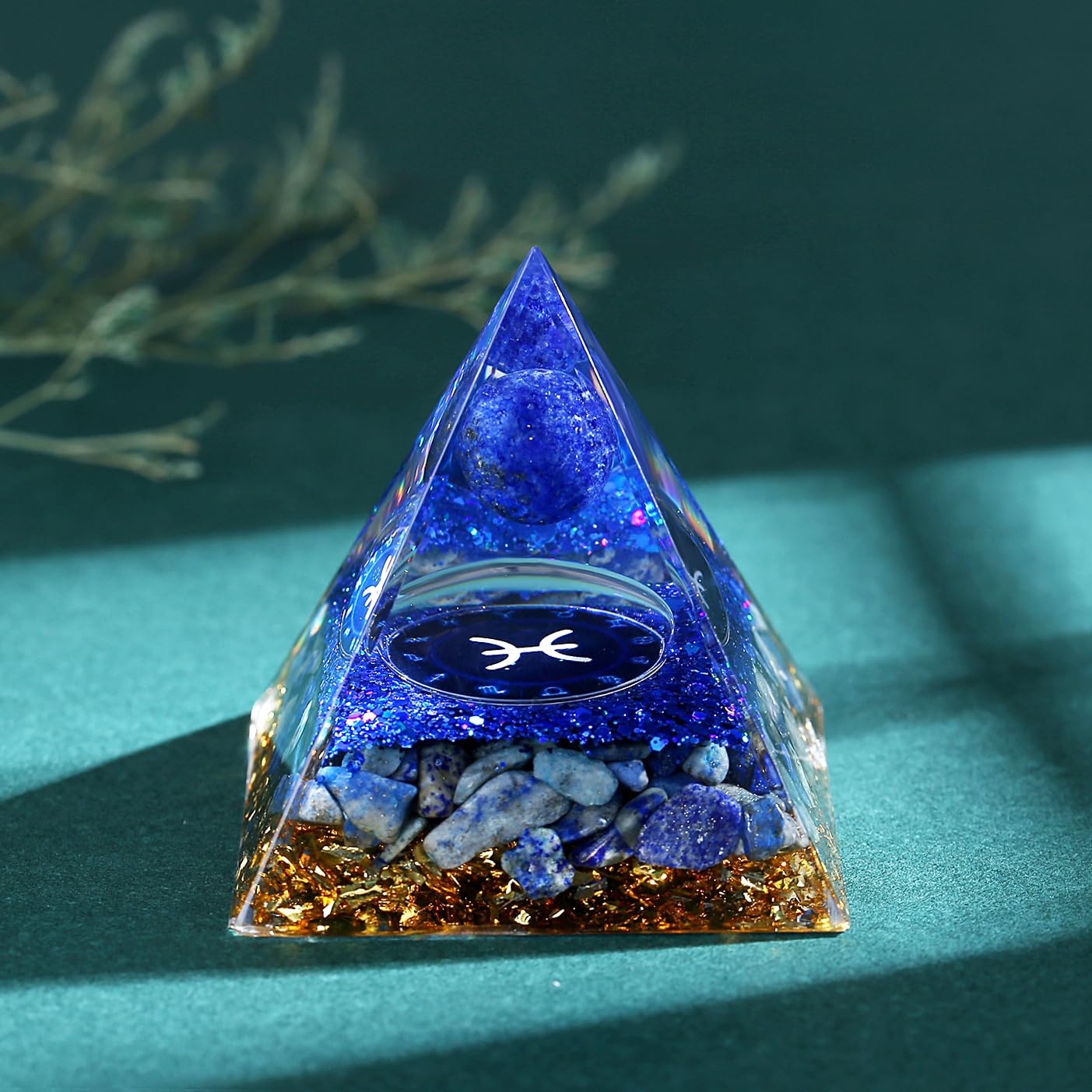 YATOJUZI 12 Zodiac Pisces Birthday Gifts for Women Men Blue Solidate Healing Crystals Natural Crystal Stones Gemstones Orgonite Chakra Reiki Lucky Energy Decor for Office Desk Decorations