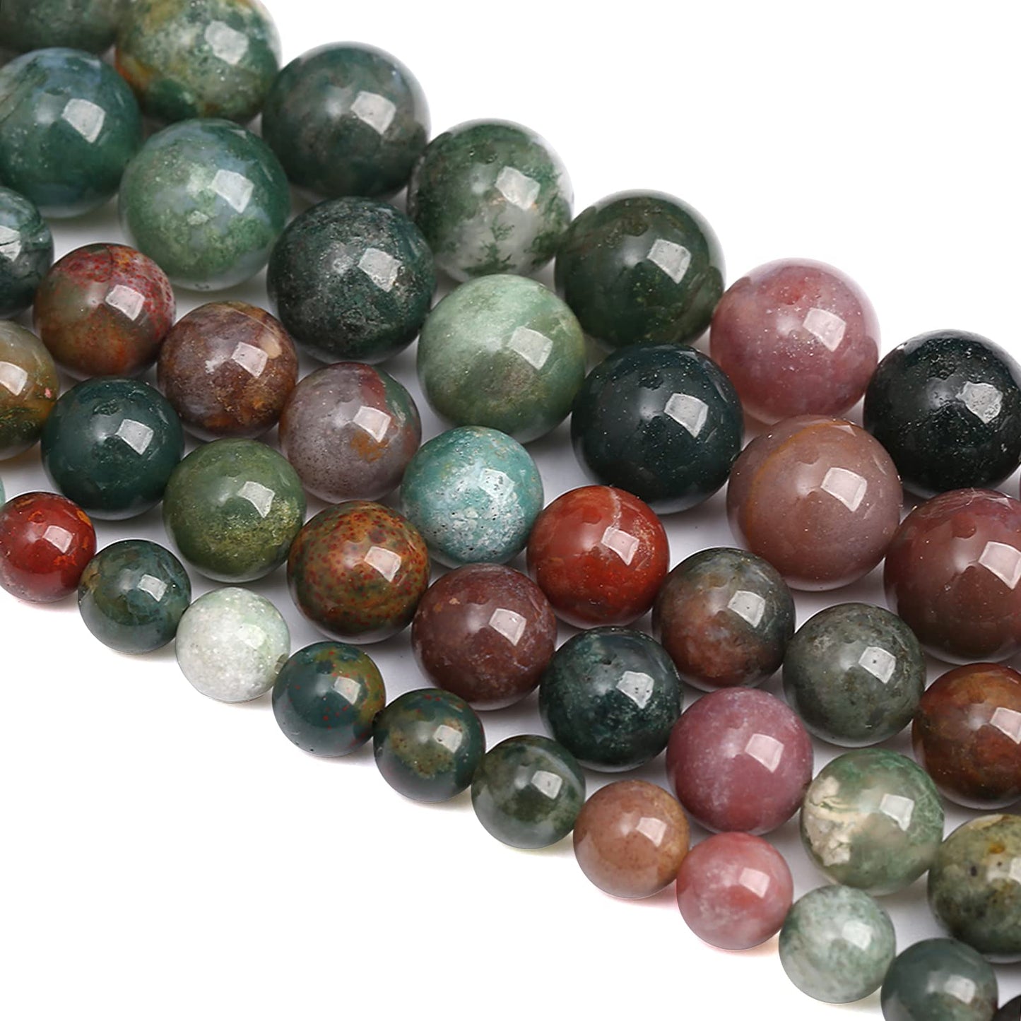 6MM 60PCS Natural Stone India Agate Loose Beads for Jewelry Making DIY Bracelet