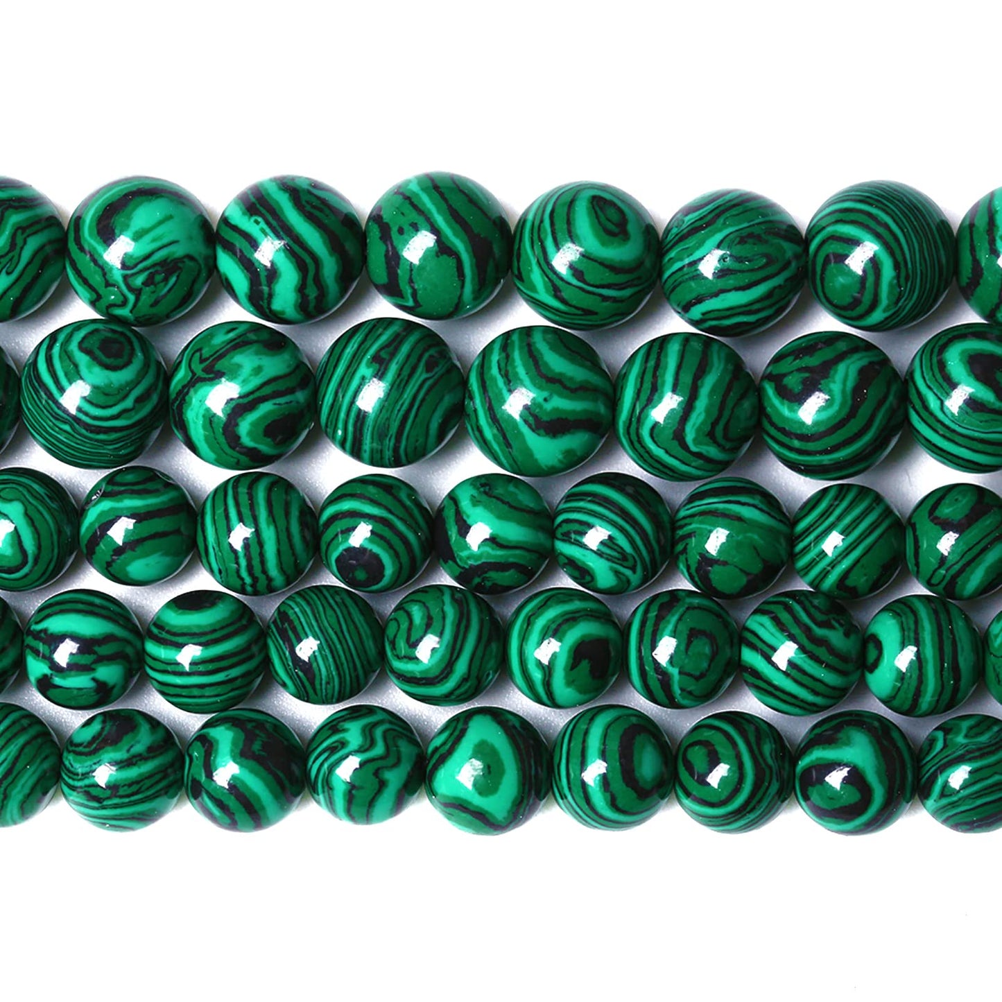 6MM 60PCS Green Malachite Spacer Loose Beads for Jewelry Making DIY Bracelet Necklace 1 Strand 15’’