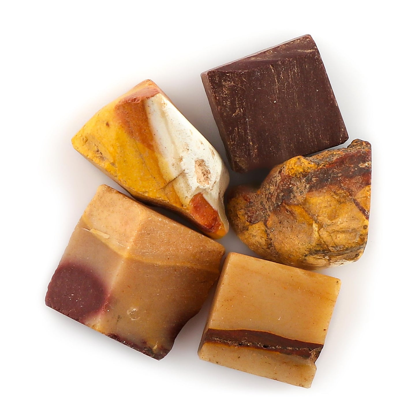 CRYSTALINES 5pcs A Grade Natural Raw Mookaite Jasper Gemstone, Wholesale Rough Stone, Bulk Loose Supplies, DIY Jewelry Making, Artisan Crafts, Wire Wrapping, Gem Collection