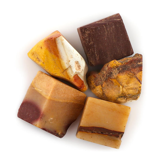 CRYSTALINES 5pcs A Grade Natural Raw Mookaite Jasper Gemstone, Wholesale Rough Stone, Bulk Loose Supplies, DIY Jewelry Making, Artisan Crafts, Wire Wrapping, Gem Collection
