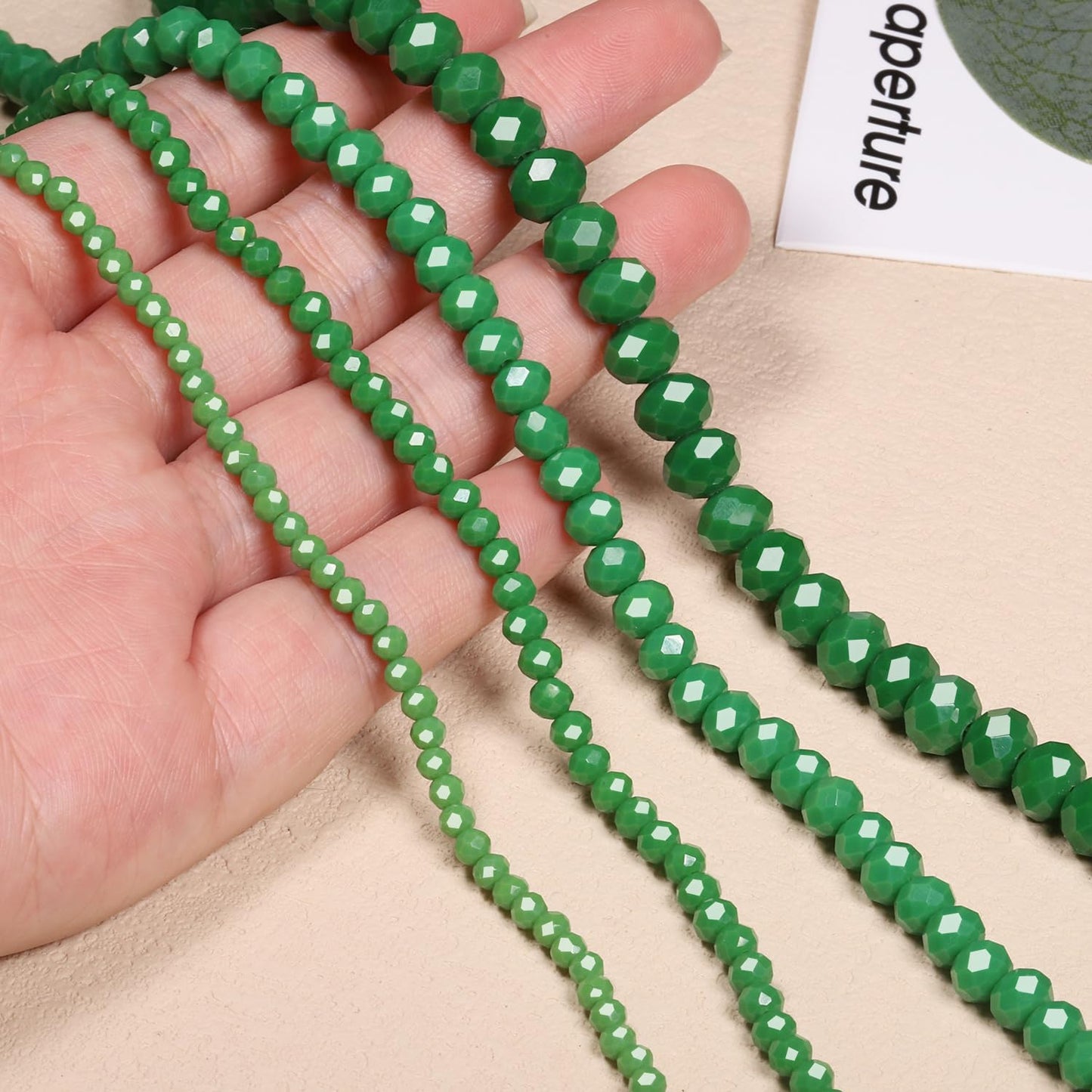 NITOPUPU 500pcs 6mm Crystal Glass Beads for Jewelry Making Faceted Rondelle Flat Porcelain Beads for Bracelets Necklace Earrings DIY Crafts (Dark Green Porcelain Bead)