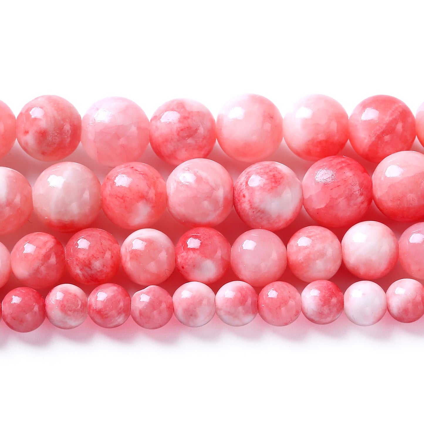 90PCS 8MM Pink Persian Jade Spacer Loose Beads for Jewelry Making DIY Bracelet Necklace 2 Strands