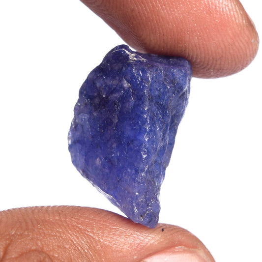 GEMHUB Natural Blue Sapphire 19.00 Ct. Certified Healing Crystal Raw Rough Sapphire for Jewelry Making DP-592