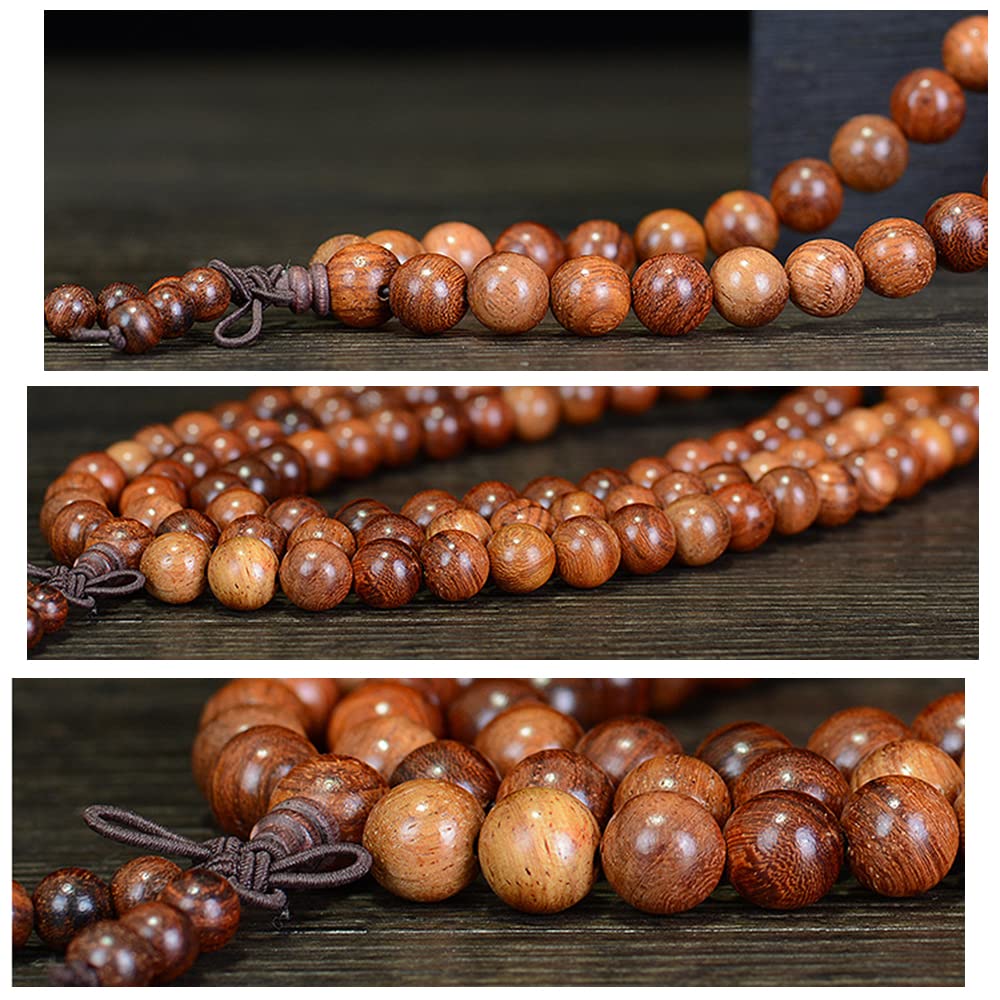 CarpenterC 500pcs 6mm Gorgeous Natural Round Polished Rosewood Loose Beads for Jewelry Making DIY Handmade Crafts