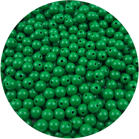 Mulutoo 200Pieces 10MM Acrylic Round Beads Round Acrylic Balls Chunky Beads Smooth Spacer Plastic Pastel Beads Craft Beads for Necklace and Bracelet Making Crafting Supplies(198-forest Green)