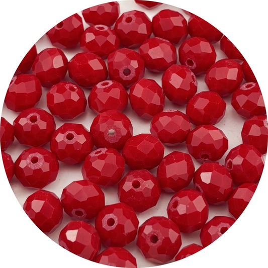 Pinhoollgo 500pcs 3mm Crystal Glass Beads Faceted Rondelle Glass Spacer Beads for Bracelets Necklace Pendants Earrings Key Chains Jewelry Making(Red Porcelain)