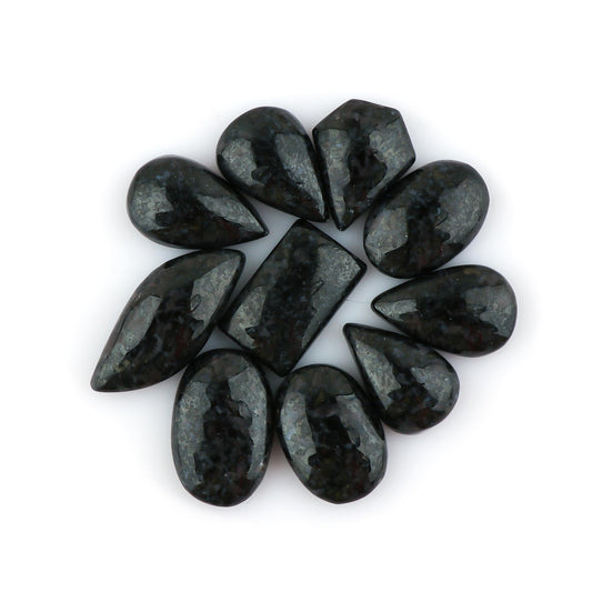 CRYSTALIS 10pcs Natural Gabru Jasper Loose Gemstone Wholesale Bulk Cabochons Jewelry Making Supply, Chakra & Healing Polished Stones, Wire Wrapping, DIY, Gem Collection [15-20mm]