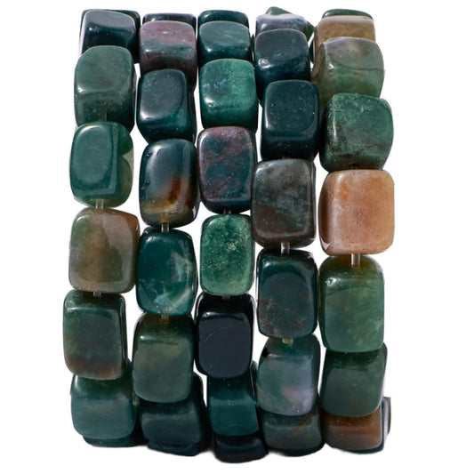 Natural Large Indian Agate Cube Stone Beads 8x11mm 38cm/str Loose Semi Gemstone Stone Square Beads for Making Bracelets Necklace
