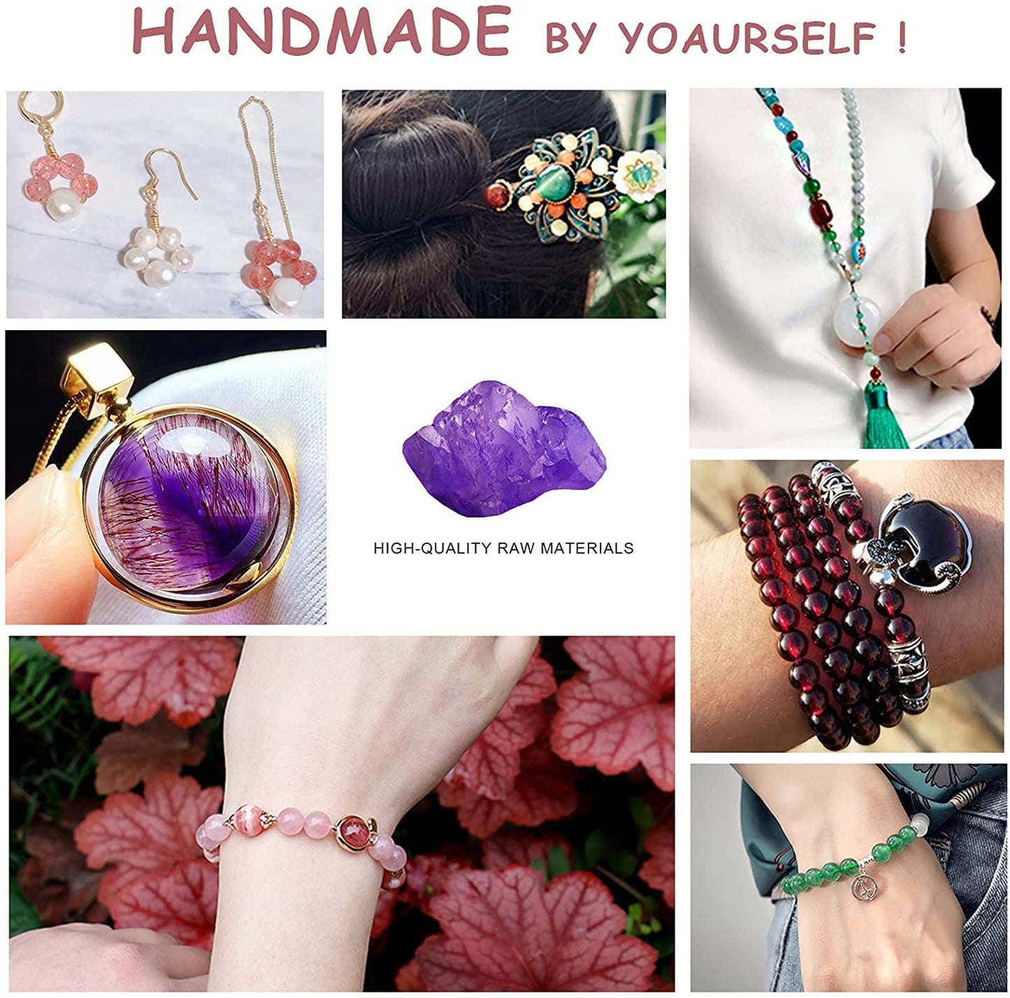 45PCS 8MM Natural Apple Green Chalcedony Beads Round Loose Stone Beads for Jewelry Making DIY Energy Stone Healing Power Bracelet 15"