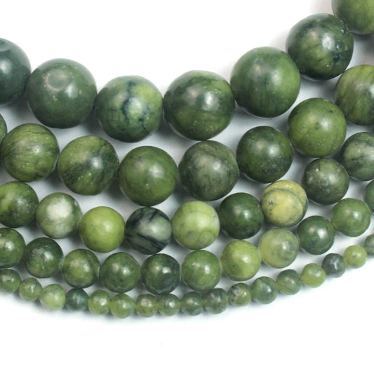 Cynbpm Jade Beads Charms for Jewelry Making Supplies for Adults Bracelet Making Kit Green Gemstone Natural Stone Beads 15" 1 Strand 6mm