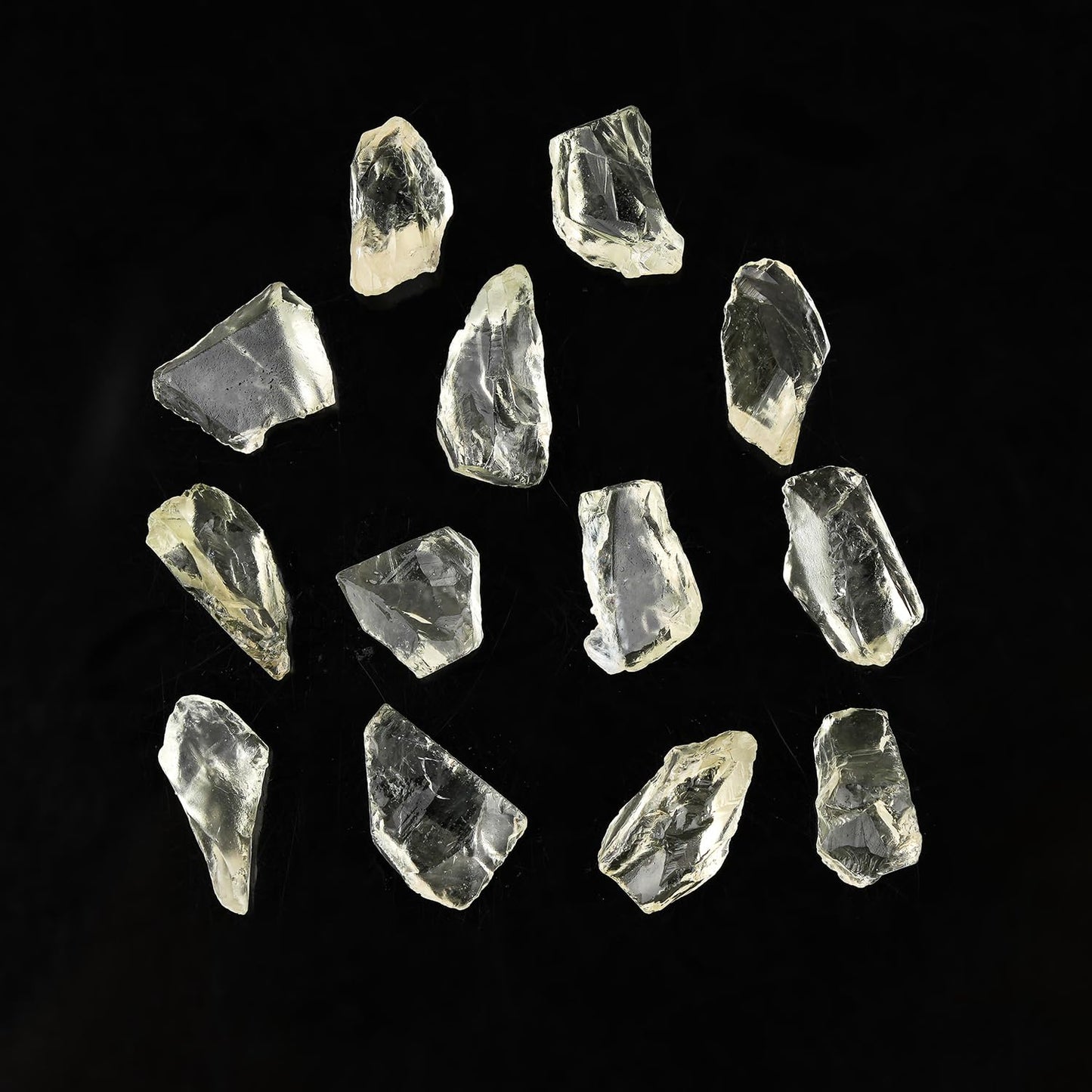 ColouredRocks 100 carats Green Amethyst Crystals, Raw Stones, Rough Gemstones, Jewelry Making Supply, Cabbing, Polishing, Cutting, DIY, Crafts (12-14pcs) (10-15mm)