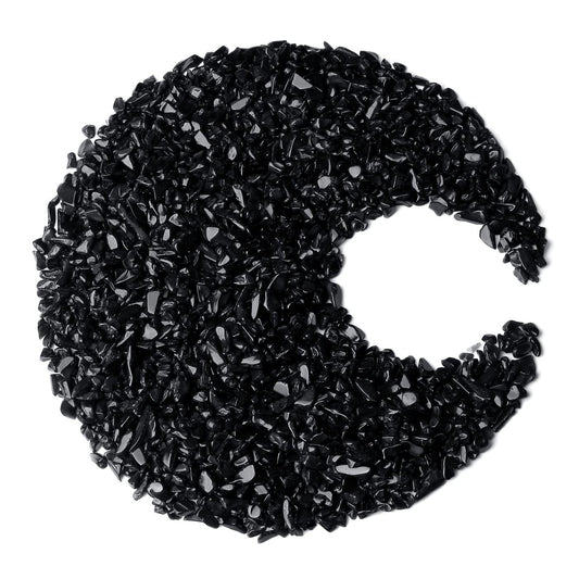ZHIYUXI Obsidian Crystal Vase Filler Crystal Chips Stone for Decoration Succulent Plants Vase Fish Tank Gravel Crushed Crystals Chips Gemstone Polished Healing Crystals Quartz Home Decor Gem Stones