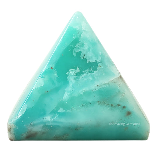 Amazing Gemstone Caribbean Calcite Pyramid Crystal Healing Stones - 1" Great Pyramid Figurine of Natural Stone Pyramid for Meditation, Reiki, Chakra Balancing and Crystal Pyramids Grid