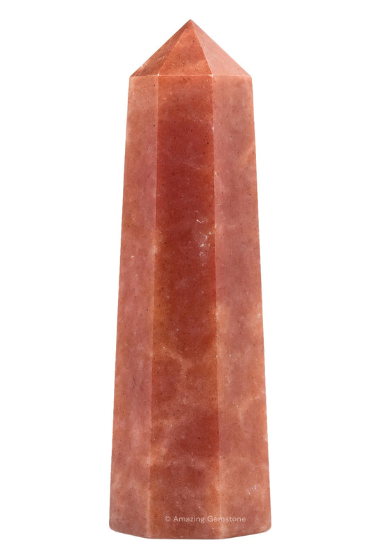 Amazing Gemstone Strawberry Quartz Crystal Towers - Natural Healing Crystal Point Obelisk for Reiki Healing and Crystal Grid (3" to 4" INCH)