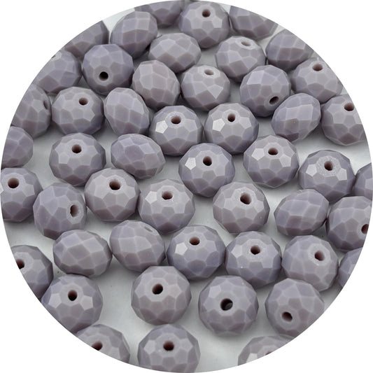 Pinhoollgo 200pcs 6mm Crystal Glass Beads Faceted Rondelle Glass Spacer Beads for Bracelets Necklace Pendants Earrings Key Chains Jewelry Making(Light Purple Porcelain)