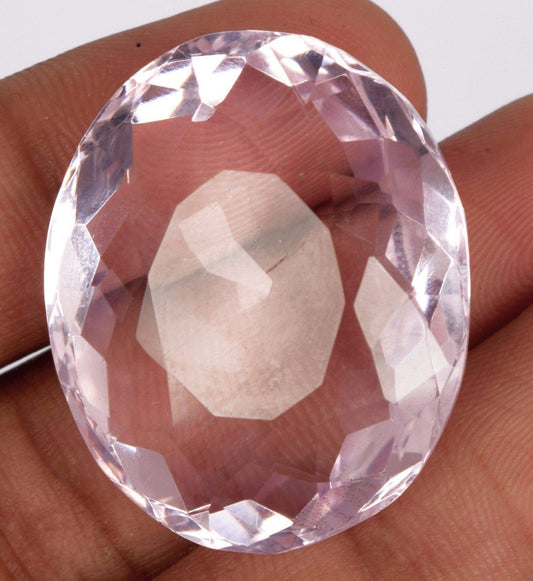 GEMHUB Pendants For Jewelry Making Oval Cut Pink Topaz Stone 103.50CT. Faceted Translucent Topaz Loose Gemstone Beads For Jewelry Making