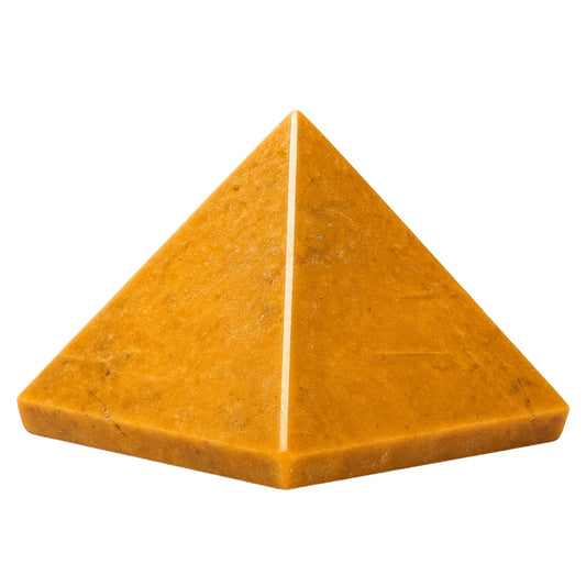 Amazing Gemstone Yellow Jasper Pyramid Crystal Healing Stones - 1.5" Great Pyramid Figurine of Natural Stone Pyramid for Meditation, Reiki, Chakra Balancing and Crystal Pyramids Grid
