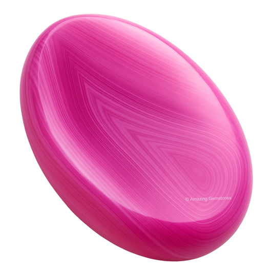Amazing Gemstone Pink Onyx Worry Stone Crystals & Healing Stones - Worry Stones for Stress Relief Gifts - Piedra Crystal Fidget for Meditation, Relaxation - Unique Stocking Stuffers & Birthday Gifts