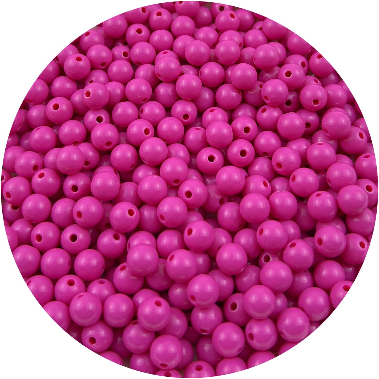 Mulutoo 200Pieces 10MM Acrylic Round Beads Round Acrylic Balls Chunky Beads Smooth Spacer Plastic Pastel Beads Craft Beads for Necklace and Bracelet Making Crafting Supplies(183-deep Rose red)