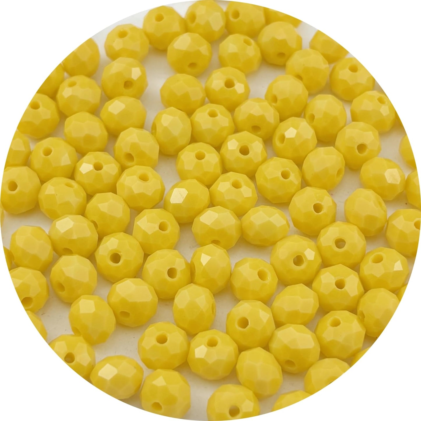 Pinhoollgo 500pcs 3mm Crystal Glass Beads Faceted Rondelle Glass Spacer Beads for Bracelets Necklace Pendants Earrings Key Chains Jewelry Making(Yellow Porcelain)