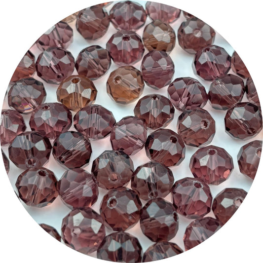 YUEXIGO 600pcs 3mm Crystal Glass Beads for Jewelry Making, Faceted Rondelle Glass Spacer Beads for Wind Chimes Bracelet Earring Necklace DIY Craft(Medium Purple)