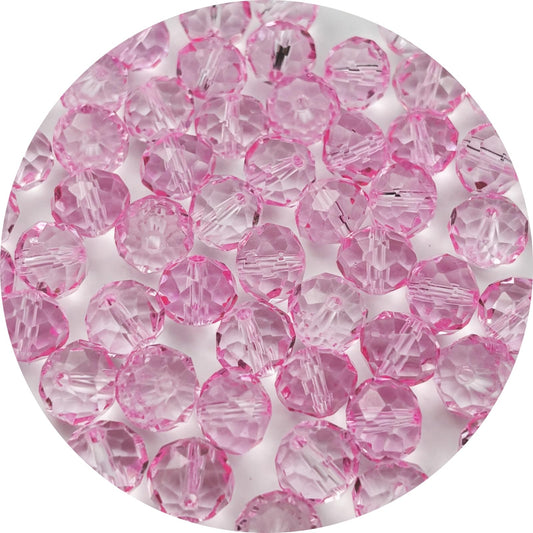 YUEXIGO 600pcs 3mm Crystal Glass Beads for Jewelry Making, Faceted Rondelle Glass Spacer Beads for Wind Chimes Bracelet Earring Necklace DIY Craft(Pink)