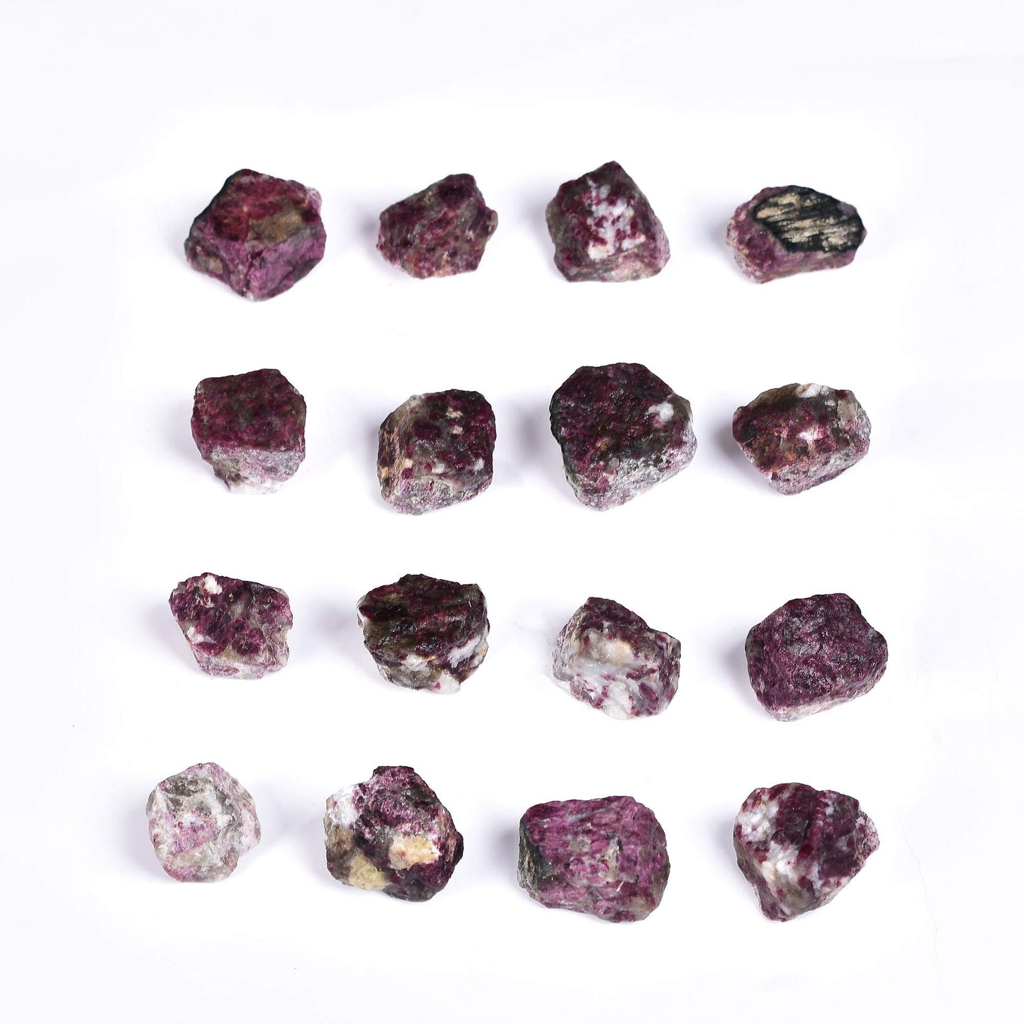 JIC Gem 12-16Pcs 0.7 Lbs irregular shape unpolished raw Madagascar natural Pink Tourmaline Quartz Crystals and Healing Stones,0.32KG Gemstone Crystal Bulk rough Stones
