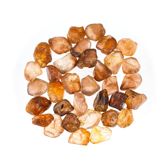 ColouredRocks 100 carats Brown Zircon Crystals, Raw Stones, Rough Gemstones, Jewelry Making Supply, Cabbing, Polishing, Cutting, DIY, Crafts (30+pcs) (5-8mm)